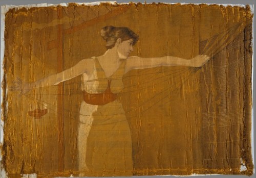 shapelywomen:Penelope unravelling her work at night, by Dora Wheeler, 1886
