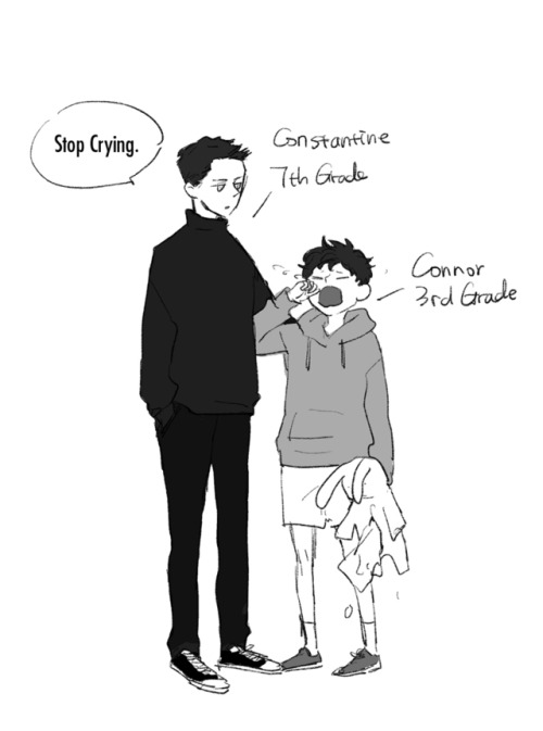 High school verse. Constantine (RK900) was Connor’s elder brother, Gavin was having the same AP Calc