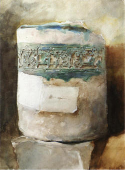 artist-sargent:  Persian Artifact with Faience Decoration, John Singer SargentMedium: pencil,watercolor,paperhttps://www.wikiart.org/en/john-singer-sargent/persian-artifact-with-faience-decoration