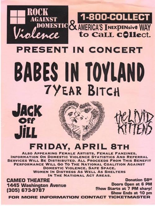 7yr-bitch:7 Year Bitch concert flyers