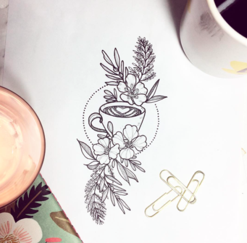 classylittletattoos: Celebrating the things that we will truly love forever ☕️ by Nathaly Bonilla&nb