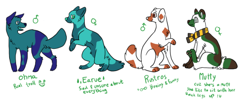 All my canine OCs PART (1)  (2)  (3)  (4) this is a preety long project of mine :OI didn&rsquo;t dat