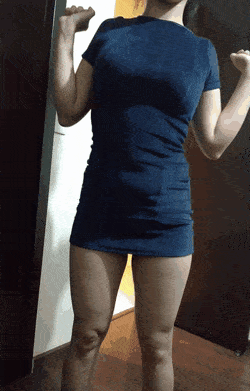 Blue mini dress