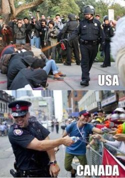 giantgag-official:  Funny pictures of the day (78 pics) Canada Police Vs USA