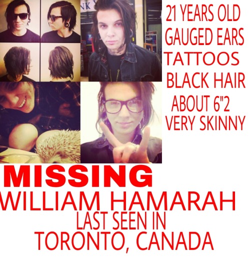 plur-panda:  echomyname:  helenskulls:  echomyname:  echomyname:  PLEASE HELP, STOP SCROLLING!  MY BEST FRIEND HAS GONE MISSING, AND I NEED YOUR HELP! That handsome man up there is Will Hamarah, my best friend. He’s been missing since a week ago, about
