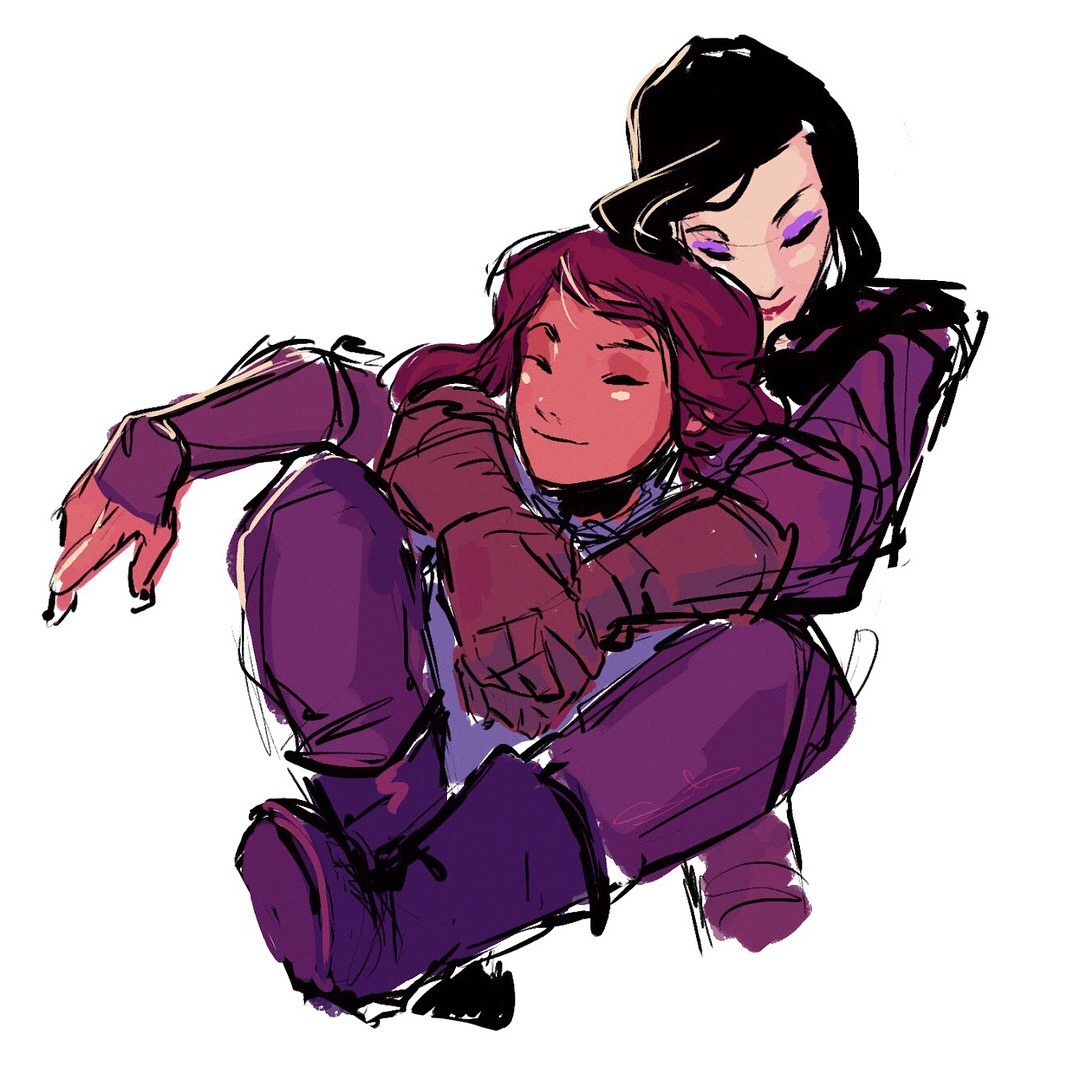 samanthadoodles:Korrasami sketch drop 💫 &lt;3 &lt;3 &lt;3