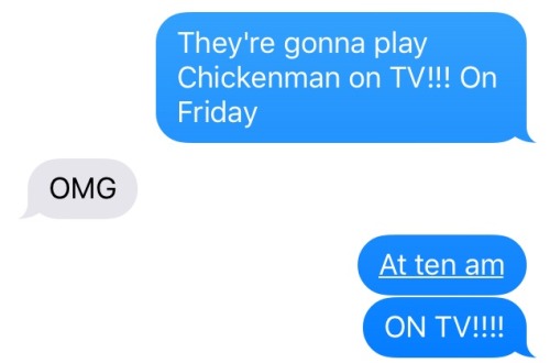 “chickenman” is my sister’s and my code word for star trek tos