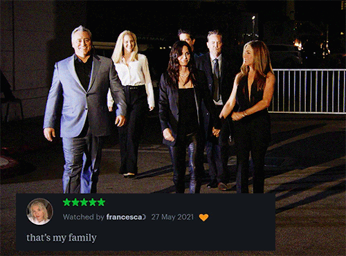 Friends: The Reunion (2021) + Letterboxd reviews #friendsedit#friendsdaily*#centralperksource#friendsgifs#userbbelcher#chewieblog#tvandfilm#tvedit#cinemapix#userharumi#userjelena#userwaldorf #friends the reunion #friends reunion #Idk if this has been done before tbh #anyway #obviously inspired by all the similar edits that took over this site #***