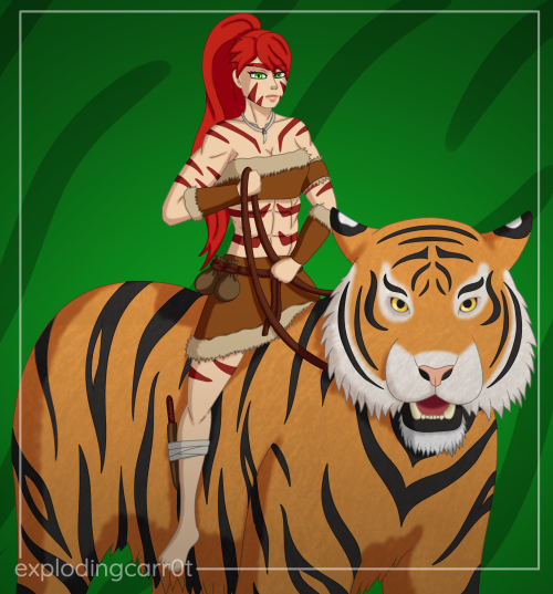  My take on Jo3mm’s old idea of Jungle Pyrrha. Might do other characters like this, maybe not 