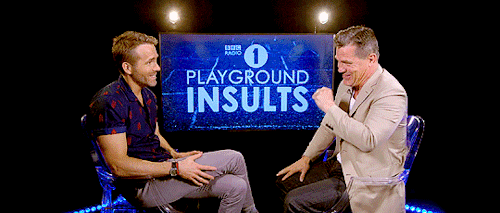 theavengers:Ryan Reynolds and Josh Brolin Insult Each Other