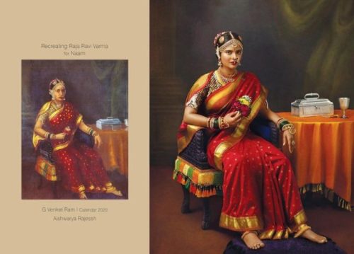 loveisyaariyan: South Indian Actresses Pose For Modern Day Recreation Of Raja Ravi Varma Paintings (