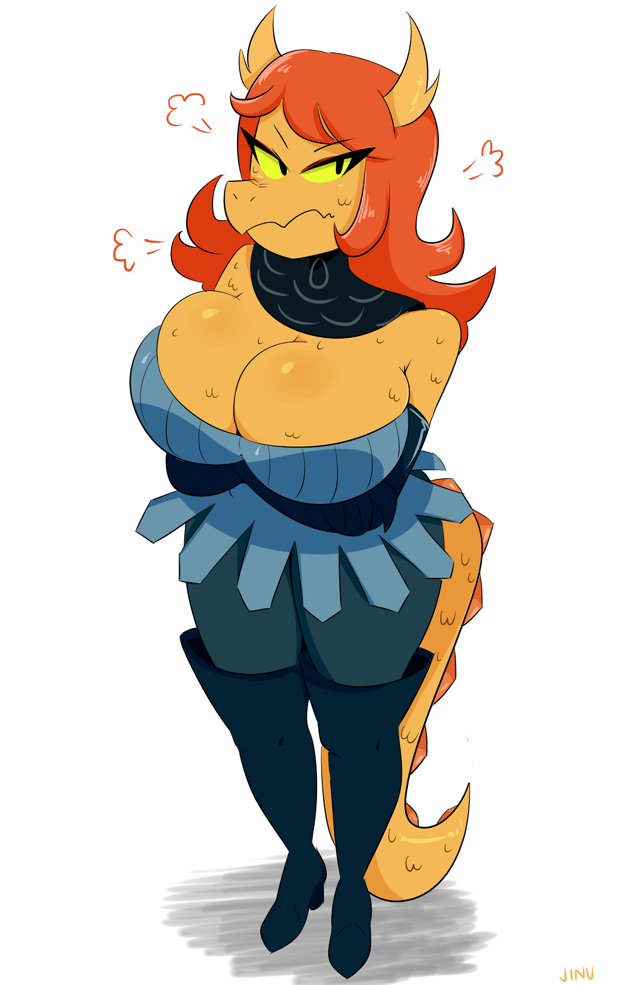bungee-gumu: Practicing perspective and junk, heres a top view drawing of cosma from