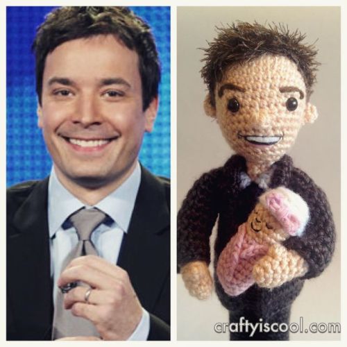 I made this @jimmyfallon doll a few years ago when one of his baby girls was born ❤️ Happy birthday,