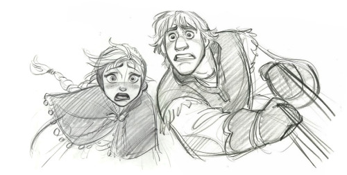 Kristoff and Anna character designs by Jin Kim (x)