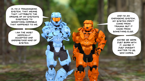 Been Watching A Lot Of Red Vs Blue Lately, Which Means Our Red Vs Blue Alters Are Coming Back Around,
