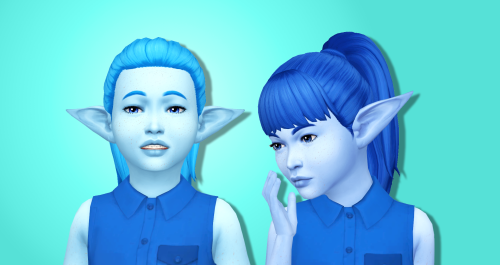 SimLaughLove Simple Ponytail Hairs in Sorbets RemixUpdated recolours from my original posts: ADULT /