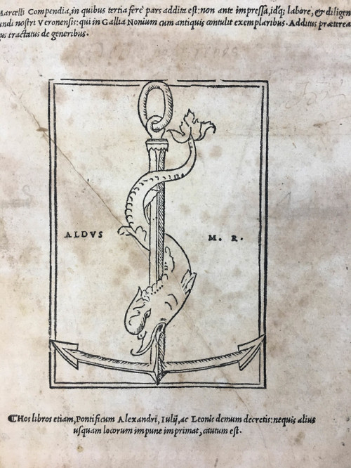 Today we have two works printed at the Aldine Press. Founded by Aldus Manutius in 1495, it was among