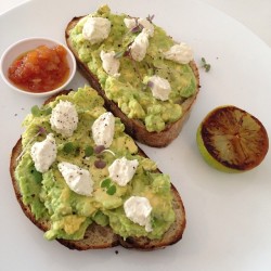 Happylittleveganmite:  Smashed Avo &Amp;Amp; Almond Feta On Fermented Brown Rice