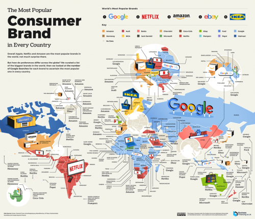 vividmaps: The Most Popular Brand In Every Country, Mapped vividmaps.com/most-popular-brands
