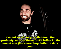 finnamonroll: WWE AU: Dean Ambrose and Seth Rollins on Ride Along.