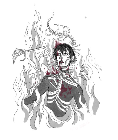 haridraws:Harrow in the river / forgotten soldierJust finished the book and wanted to doodle Them[im