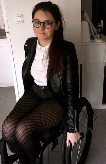 Cute paraplegic with a fondness for nylons