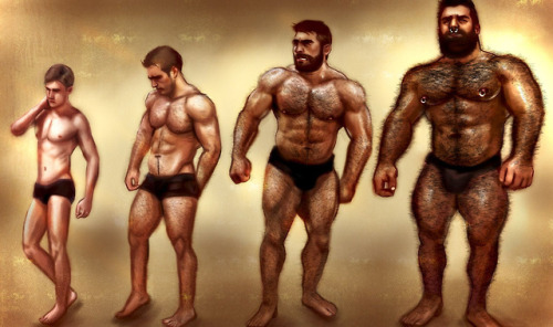 muscledawg79: zanvarin:  Muscle growth transformation sequence..  Transformation into huge, hairy mu