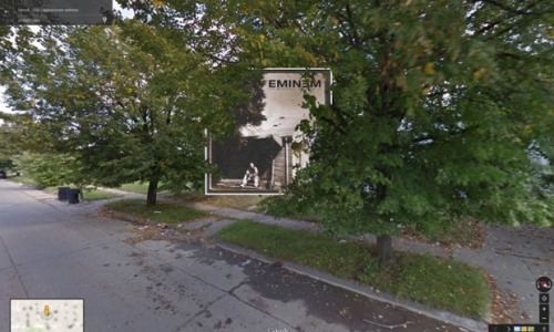 Classic album covers in Google Street View