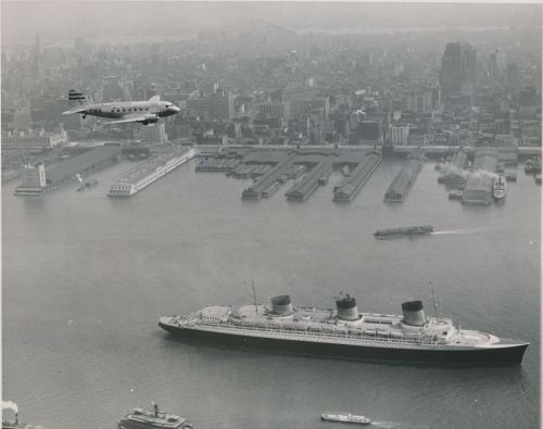 TWA Airline Flight Over New York City, 1938