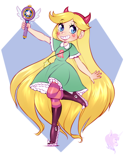 angelkittykatmeow:my new favorite show is probably star vs the forces of evil i think i love it more then steven universe XD  anyway have a cute star picture!