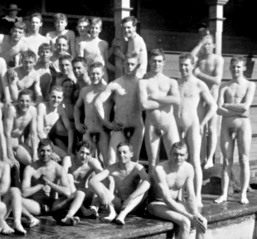gayartplus: Today  we remember a time when it was natural for men to swim naked –