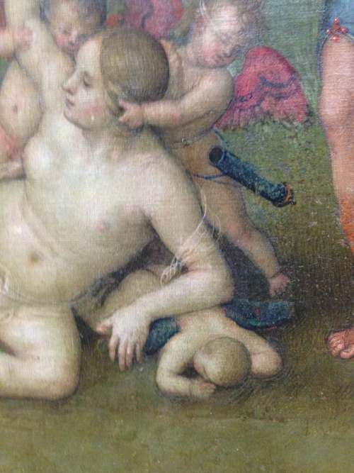 You OK there, baby? Detail: The Combat of Love and ChastityPietro Vannucci1505