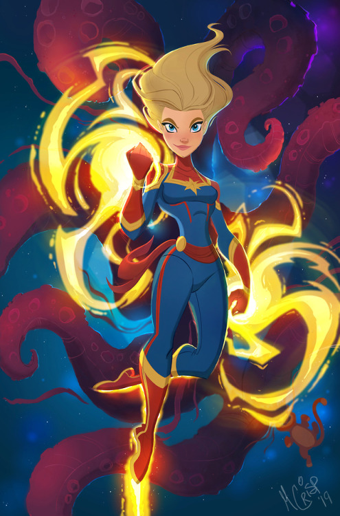 Captain Marvel I wanted to practice some techniques here. Some worked and some didn’t but that’s wha