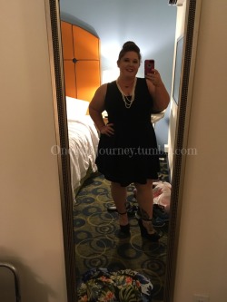 onesubsjourney:  W took me out to a very nice dinner Saturday night in Miami Beach, I decided wearing my pink glass plug, and cage panties under such a nice outfit was needed.   He approved. 😈