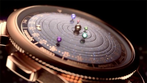 enochliew:  The Midnight Planétarium by Van Cleef & Arpels The movement of each planet is true to its genuine length of orbit: it will take Saturn over 29 years to make a complete circuit of the dial, Jupiter will take almost 12 years, Mars 687 days,