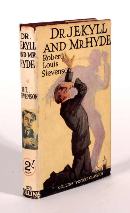 michaelmoonsbookshop:  Dr. Jekyll and Mr. Hyde by Robert Louis Stevenson Collins Pocket Classic c1932 Clean in the original pictorial dust jacket after 82 years 