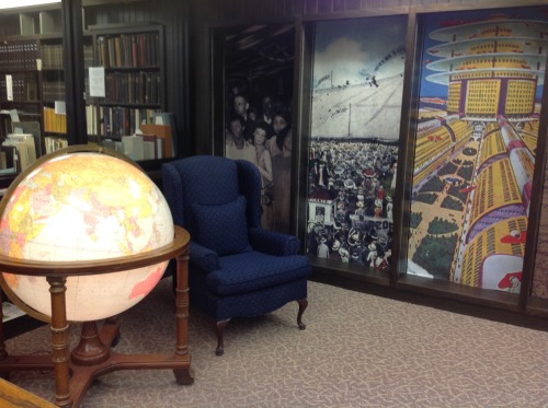 uimapcoll:  uispeccoll:  Globes, Globes, Globes!  We’ve all had globes on the mind since we got this amazing addition to our reading room.  This giant globe does contain a light on the inside that can be switched on for a pretty awesome effect.  Much