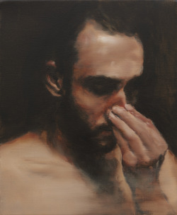 maurozag:  Michaël Borremans - Man Holding his Nose (2007) 