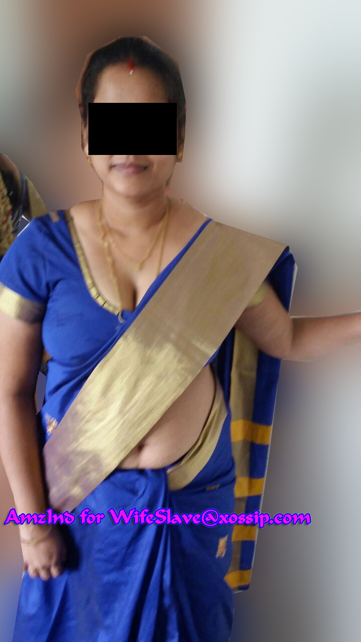 Desi wife blue saree