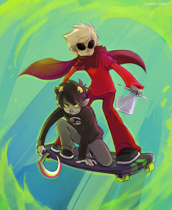 ikimaru:  /charging into battle on flying skateboard ayyy   it’s pretty old but I uploaded a speedpaint of this! 8′)