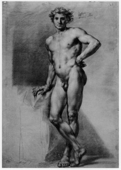 rococo-prince:Male Nude Study, Anton Raphael