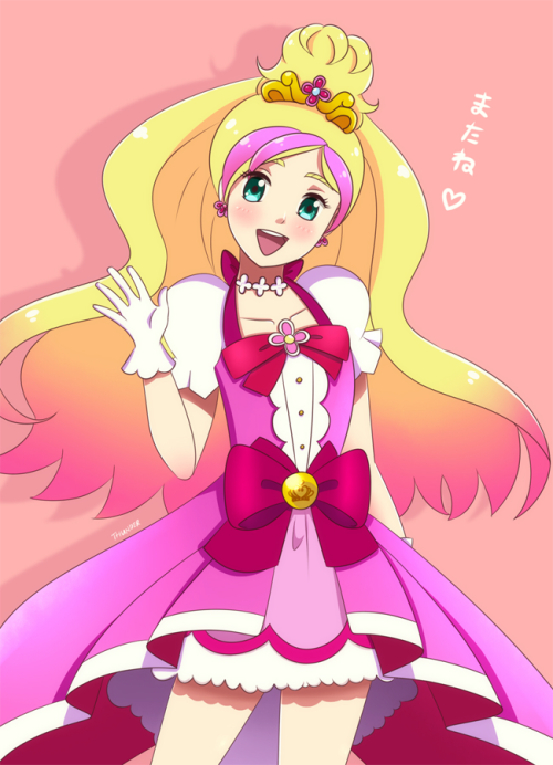  Drew this to heal my broken heart because my favorite magical girls anime, Go! Princess Precure has