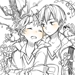 c-enpai:  kagehina doodle 