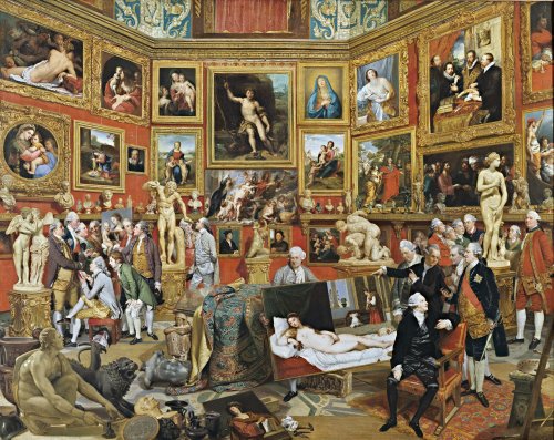 The Tribuna of the Uffizi, Johann Zoffany, 1772-7, Royal Collection, LondonIn this portrait it is po