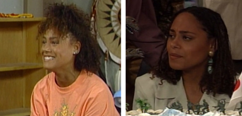 onetwo-t:Character stills from the first and last episode of A Different World.Freddie’s making that