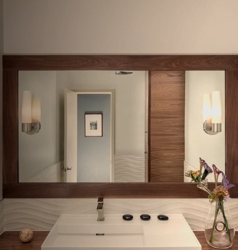 Midcentury Powder RoomInspiration For A Small 1950s White Tile And Porcelain Tile Ceramic Tile And White