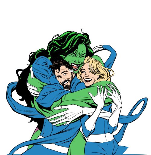 fyeahfantasticfour:Reed and Sue Richards as posted on Twitter by the talented Rachael Stott (x)