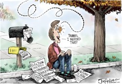 cartoonpolitics:  Are You Ready For Autumn Yet ? .. (read more here)(cartoon by Joe Heller)