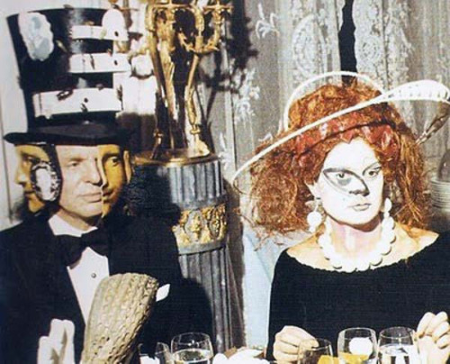 Guests at the Rothschilds surrealist dinner party in 1972