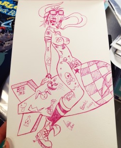 thebuttsandthebees:  deceiverofgods:  At the comic book store doodling Tank Girl 💖💖💖😜  Speaking of tank girl